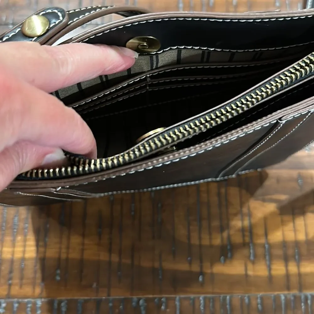 Simply Noelle black square crossbody organizer purse bag